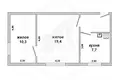 2 room apartment 41 m² Kamyanyets, Belarus