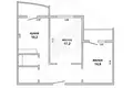 2 room apartment 57 m² Muchaviecki sielski Saviet, Belarus
