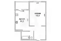 Apartamento 1 habitación 41 m² Muchaviecki sielski Saviet, Belarús