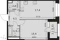 Appartement 1 chambre 44 m² Moscou, Russie