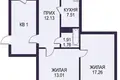 2 room apartment 52 m² Putcyna, Belarus