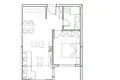Квартира 1 спальня 43 м² Бечичи, Черногория
