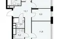 Mieszkanie 3 pokoi 101 m² Moskwa, Rosja