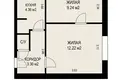 Wohnung 2 zimmer 31 m² Minsk, Belarus
