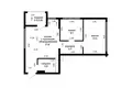 3 bedroom apartment 55 m² Minsk, Belarus