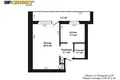 1 room apartment 40 m² Minsk, Belarus