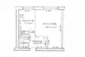 Wohnung 1 zimmer 34 m² Rahatschou, Belarus