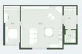Квартира 2 комнаты 71 м² Рига, Латвия