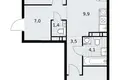 3 room apartment 60 m² Vnukovo, Russia