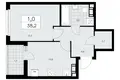Mieszkanie 1 pokój 38 m² Krasnoye Selo, Rosja