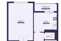 1 room apartment 45 m² Minsk, Belarus