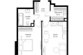 1 room apartment 49 m² Moscow, Russia