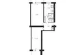 Квартира 2 комнаты 48 м² Минск, Беларусь