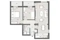2 bedroom apartment 66 m² Kotor Municipality, Montenegro