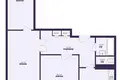 3 room apartment 63 m² Sluck, Belarus
