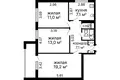3 bedroom apartment 62 m² Minsk, Belarus