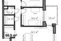 2 bedroom apartment 67 m² Riga, Latvia