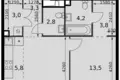 Wohnung 2 zimmer 50 m² Moskau, Russland