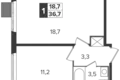 Mieszkanie 1 pokój 37 m² Leninsky District, Rosja