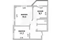 2 room apartment 57 m² Muchaviecki sielski Saviet, Belarus