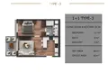 1 bedroom apartment 36 m² Mediterranean Region, Turkey