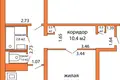 2 room apartment 52 m² Minsk, Belarus