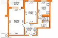 2 room apartment 47 m² in Minsk, Belarus