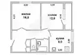 2 room apartment 51 m² Muchaviecki sielski Saviet, Belarus