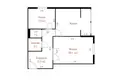 Wohnung 2 zimmer 58 m² Minsk, Belarus