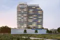 Residential complex New residence Samana Lake Views with swimming pools and lounge areas close to a highway, Production City, Dubai, UAE