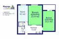 Mieszkanie 2 pokoi 49 m² Dzierżyńsk, Białoruś