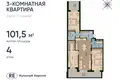 3 room apartment 102 m² Kaliningrad, Russia