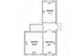 2 room apartment 35 m² Brest, Belarus