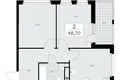 Wohnung 2 zimmer 49 m² Kommunarka, Russland