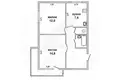 2 room apartment 49 m² Muchaviecki sielski Saviet, Belarus