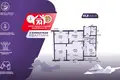 3 room apartment 52 m² Sluck, Belarus