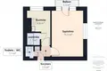 Квартира 1 комната 23 м² Варшава, Польша