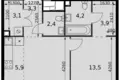 Wohnung 2 zimmer 50 m² Moskau, Russland