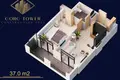 Wohnung 2 zimmer 37 m² Batumi, Georgien