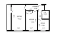 2 bedroom apartment 45 m² Minsk, Belarus