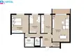 Appartement 3 chambres 61 m² Kaunas, Lituanie