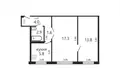 2 bedroom apartment 46 m² Minsk, Belarus