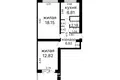 2 bedroom apartment 49 m² Minsk, Belarus