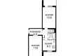 2 bedroom apartment 53 m² Minsk, Belarus