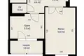 Квартира 1 комната 45 м² Минск, Беларусь