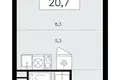 Appartement 1 chambre 21 m² Kommunarka, Russie