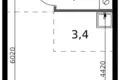 Студия 1 комната 24 м² Сапроново, Россия