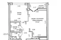 2 room apartment 41 m² Minsk, Belarus