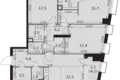 Mieszkanie 4 pokoi 93 m² Moskwa, Rosja