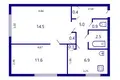 2 room apartment 43 m² Mikhanavichy, Belarus